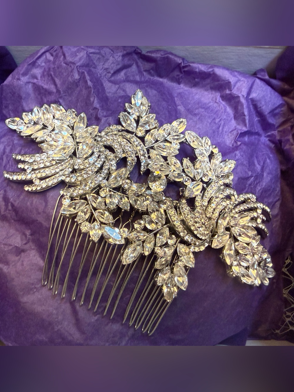 Regina B Stunning Statement Swarovski Crystal  Bridal Hair Comb